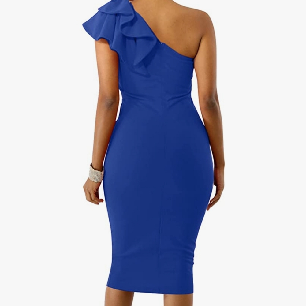 Royal blue one shoulder dress size L💙